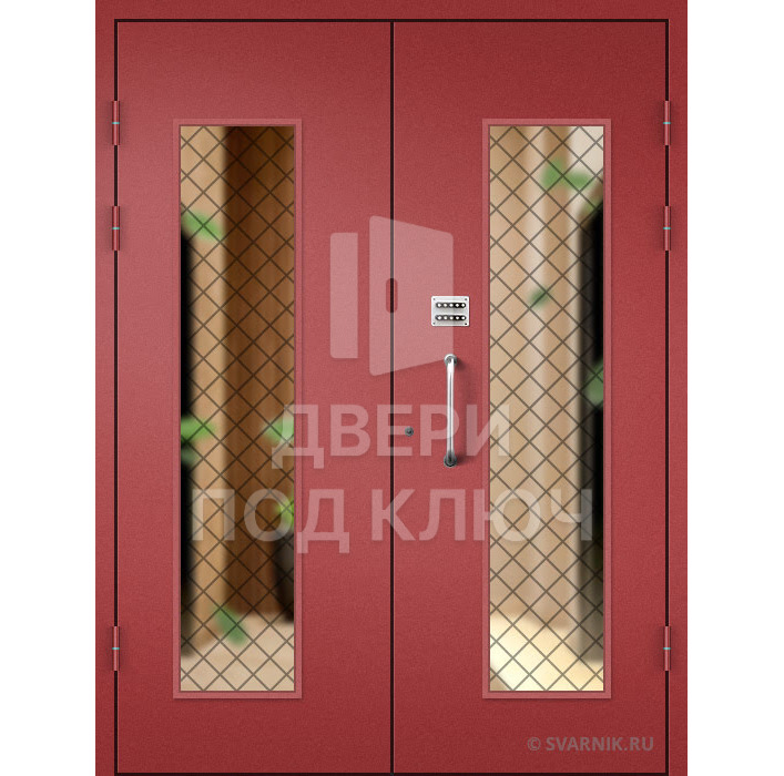 Подъездная входная дверь со стеклом ДПК-13749